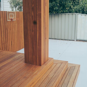 blackbutt timberwork pillar central coast