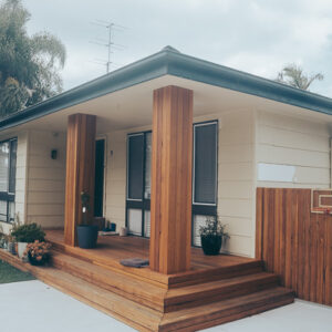 blackbutt timberwork porch central coast